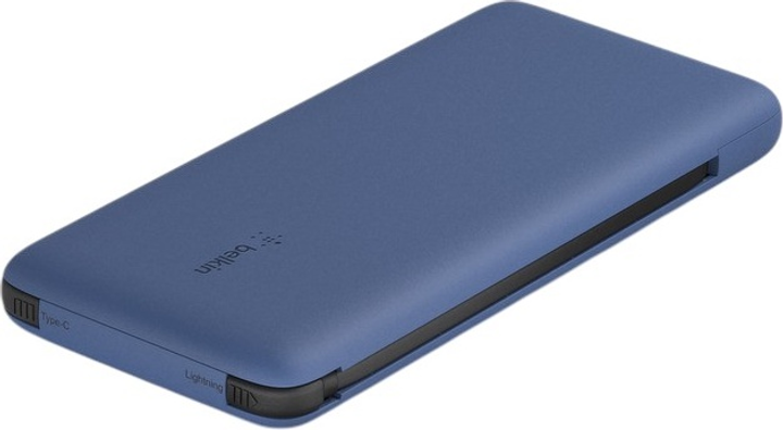 УМБ Belkin BoostCharge Plus 10000 mAh 23W Built-In USB-C Lightning Blue (BPB006BTBLU) - зображення 2