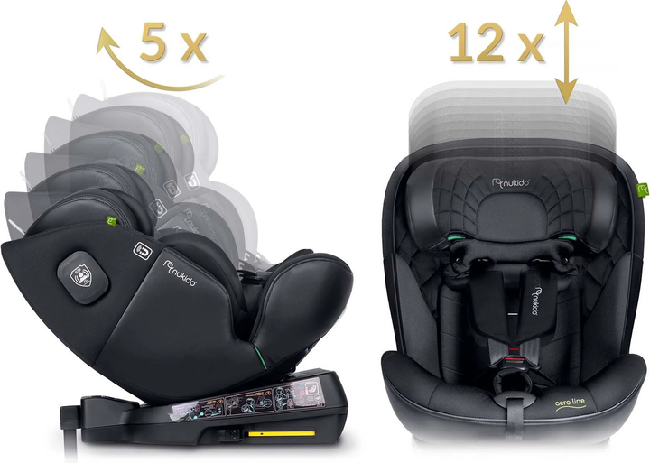 Автокрісло Nukido Aero Line 0-36 кг ISOFIX Чорне (5903890626662) - зображення 6