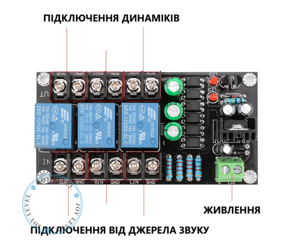 Модуль защиты динамиков 300 Ватт AIYIMA 2.1 канальное аудио реле - стерео плюс сабвуфер - изображение 3