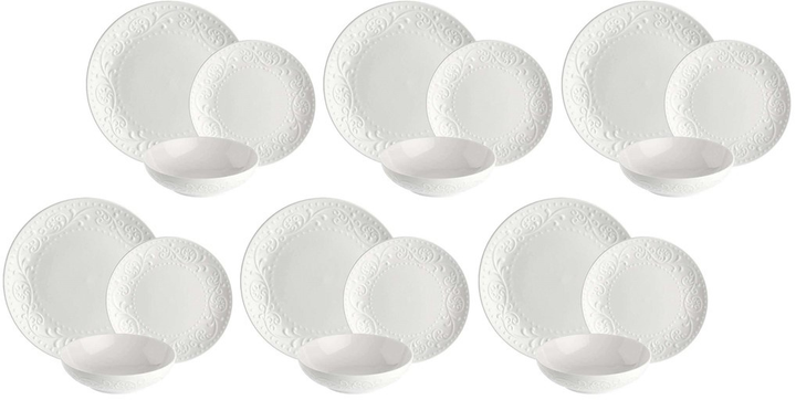 Zestaw stołowy La Porcellana Bianca Sognante porcelana 18 elementów (8018594576131) - obraz 1