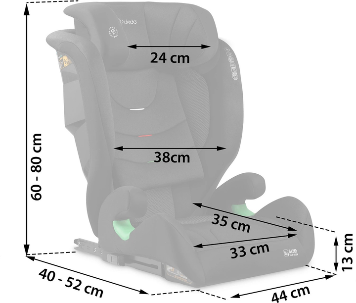 Автокрісло Nukido Louis Soft 15-36 кг ISOFIX Чорне (5903890622978) - зображення 11