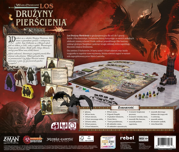 Gra planszowa Rebel Władca Pierścieni: Los Drużyny Pierścienia (edycja polska) (0841333132972) - obraz 10