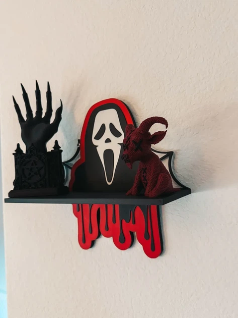 Настінна поліця "Scream" Ghostface з кровавими патьоками. Aivory - зображення 2
