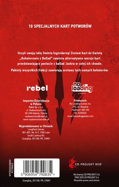 Dodatek do gry Rebel Gwint: Legendarni bohaterowie z ballad - Potwory (edycja polska) (5906954790835) - obraz 4