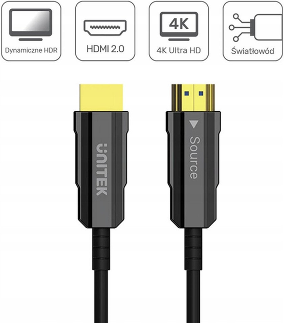 Kabel Unitek HDMI - HDMI 7 m Black (C11072BK03-7M) - obraz 3