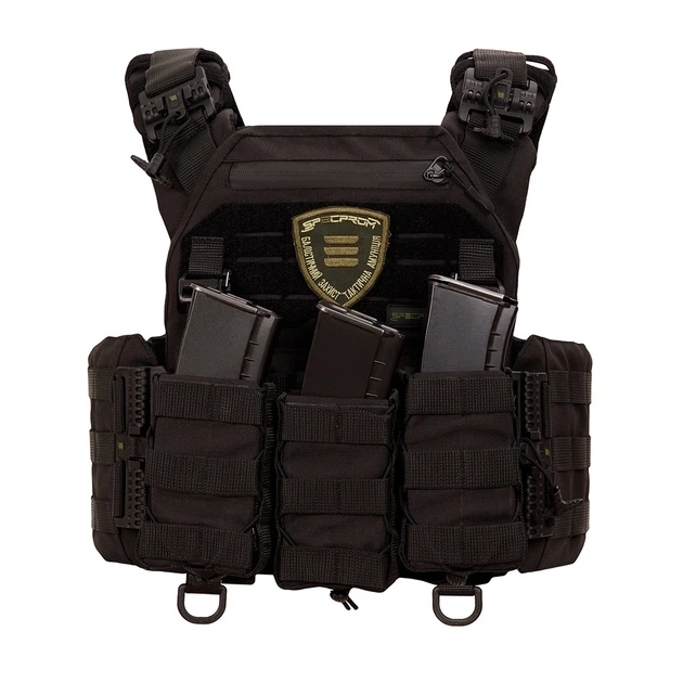 Плитоноска Warmor Gen.3 Pro Max. Система быстрого сброса. (Комплект 7 подсумков). Цвет Черный - изображение 6