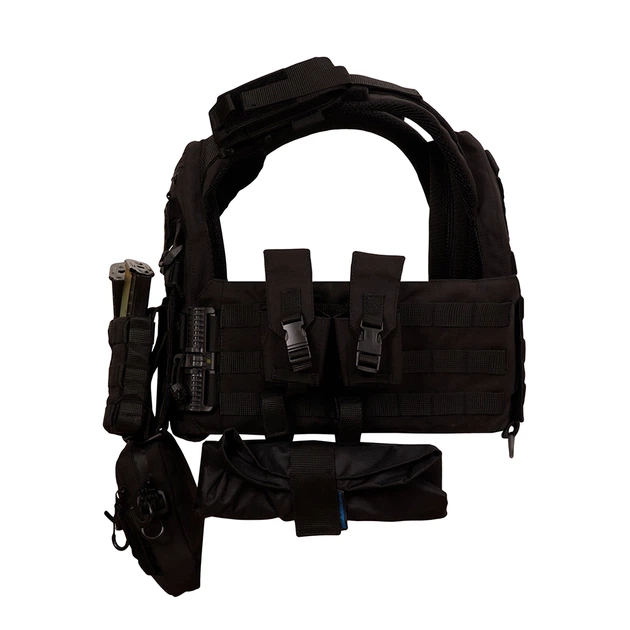 Плитоноска Warmor Gen.3 Pro Max. Система быстрого сброса. (Комплект 7 подсумков). Цвет Черный - изображение 7