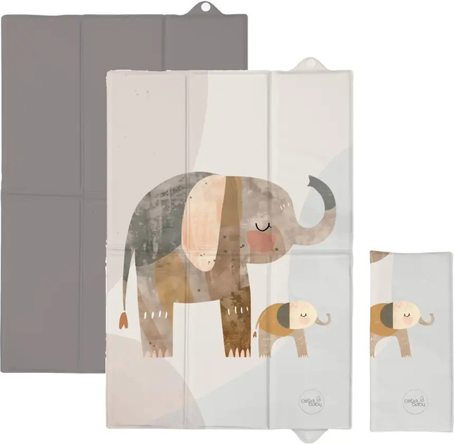 Матрац сповивальний складаний Ceba Baby Basic Elephant Family 60 x 40 см (5907672345482) - зображення 2