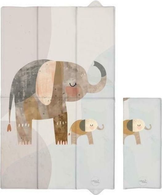 Матрац сповивальний складаний Ceba Baby Basic великий Elephant Family 50 x 80 см (5907672345543) - зображення 1