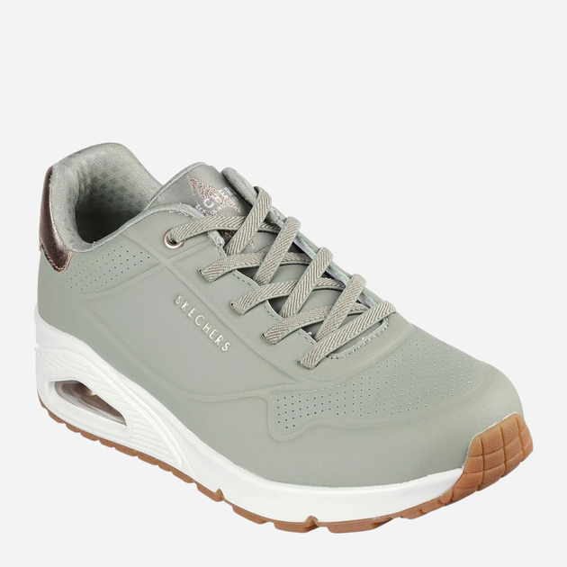 Sneakersy damskie Skechers Uno Shimmer Away 155196-SAGE 39.5 Zielone (197627201436) - obraz 2