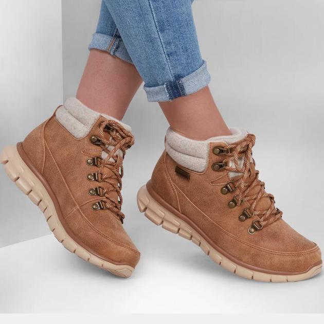 Жіночі зимові черевики Skechers Synergy Cool Seeker 167425-CSNT 35 Коричневі (196642116473) - зображення 2