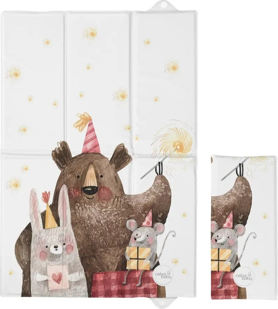 Mata do przewijania skladana Ceba Baby Basic Celebration 40 x 60 cm (5907672346595) - obraz 1
