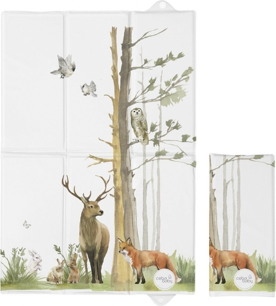 Mata do przewijania skladana Ceba Baby Basic Woodland 60 x 40 cm (5907672342634) - obraz 1