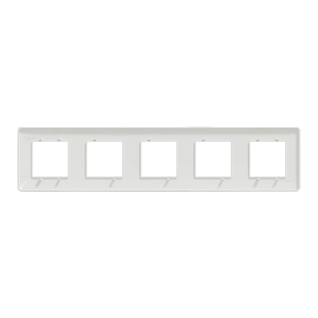Рамка Schneider Electric Unica New Studio пятиместная белая NU201018 - изображение 7