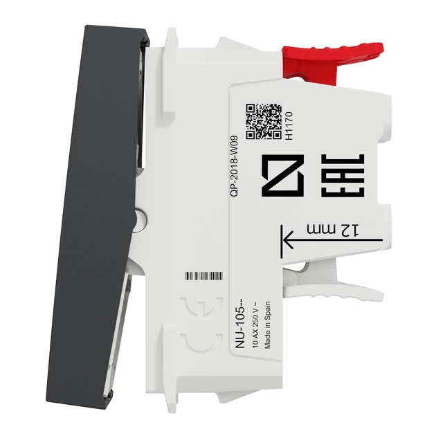 Переключатель перекрёстный Schneider Electric Unica New 1 модуль антрацит NU310554 - изображение 8