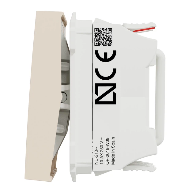 Переключатель двухклавишный Schneider Electric Unica New 2 модуля бежевый NU321344 - изображение 5