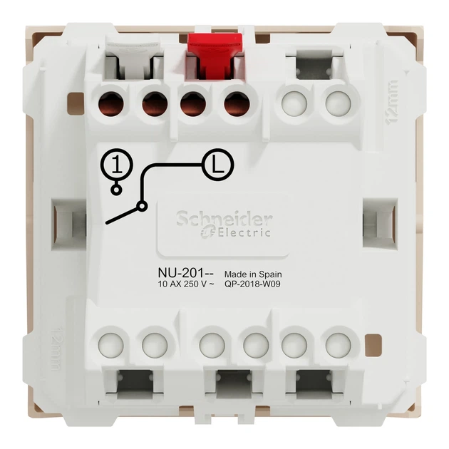 Выключатель одноклавишный Schneider Electric Unica New 2 модуля бежевый NU320144 - изображение 8