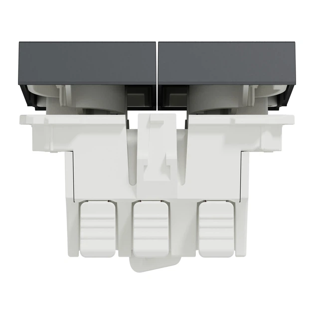 Переключатель двухклавишный Schneider Electric Unica New 2 модуля антрацит NU321354 - изображение 5