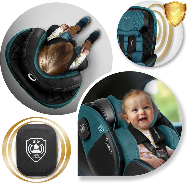 Fotelik samochodowy Nukido Prestige Line 0-36 kg ISOFIX Czarno-niebieski (5903890626648) - obraz 7