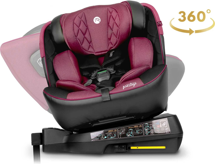 Fotelik samochodowy Nukido Prestige Line 0-36 kg ISOFIX Czarno-różowy (5903890626655) - obraz 2