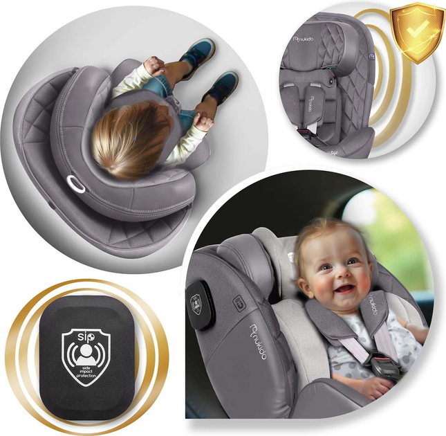 Fotelik samochodowy Nukido Prestige Line 0-36 kg ISOFIX Szary (5903890626679) - obraz 4