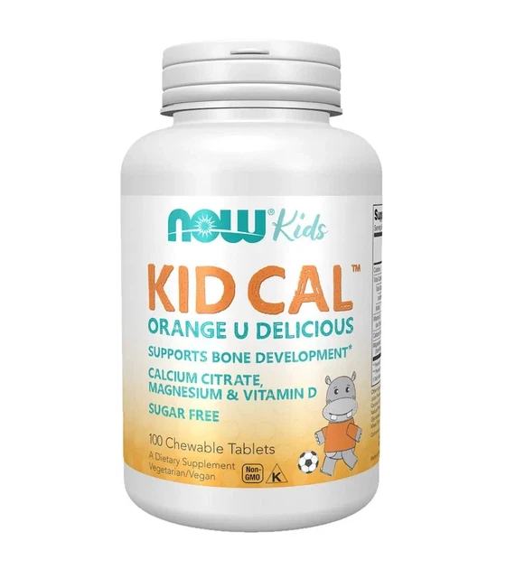 Витамины Kid Cal, Now Foods, для детей жевательные, 100 таблеток - Фото 1 Витамины Kid Cal, Now Foods, для детей жевательные, 100 таблеток - изображение 1