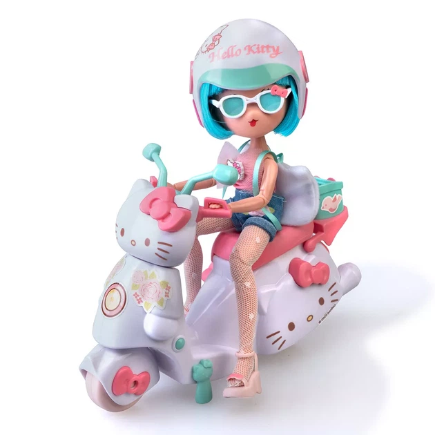 Лялька 4SF Manga Dolls Hello Kitty Красуня Пінк на скутері (HKTF3000) - зображення 4