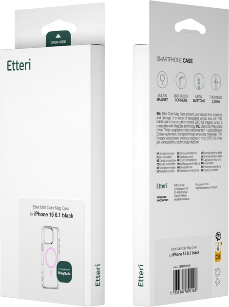 Панель Etteri Color Mag do Apple iPhone 12 / 12 Pro 6.1 Pink (GSM190930) - зображення 5