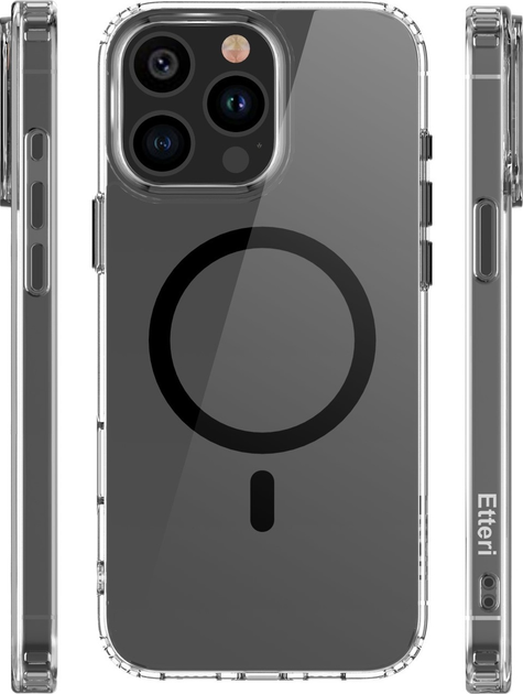 Etui plecki Etteri Color Mag do Apple iPhone 13 6.1 Black (GSM190907) - obraz 4