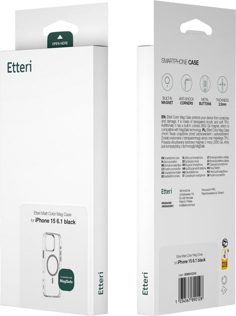 Панель Etteri Color Mag do Apple iPhone 15 Pro 6.1 Grey (GSM190924) - зображення 5
