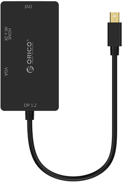 Adapter Orico mini-DisplayPort - HDMI / DVI / VGA 0.15 m Black (XD-MDFHDV4-BK-BP) - obraz 2