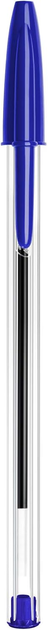 Набір ручок BIC Cristal Original Medium 1.0 мм 100 шт Blue (3086123278233) - зображення 6