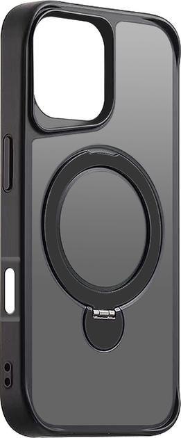 Etui plecki Etteri Matt Mag Ring do Apple iPhone 16 6.1 Black (GSM190648) - obraz 2
