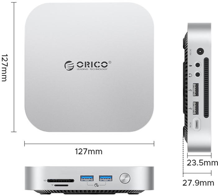 Док-станція Orico MiniLink 9-in-1 for Mac mini M4 (M49P-EU-SV-BP) - зображення 3