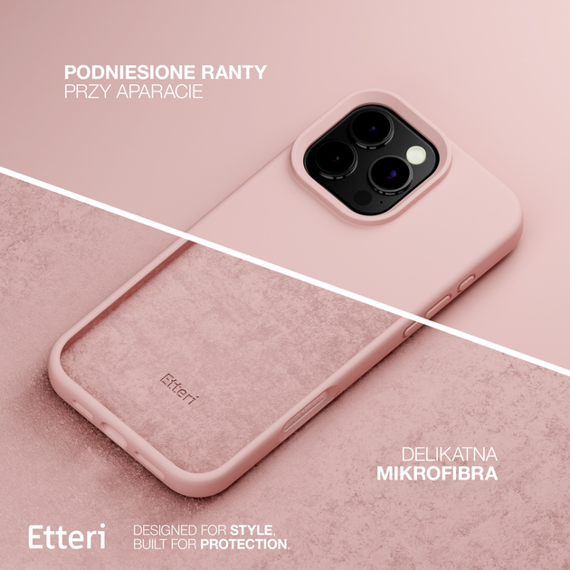Панель Etteri Silicone Case do Apple iPhone 14 6.1 Light pink (GSM183545) - зображення 7