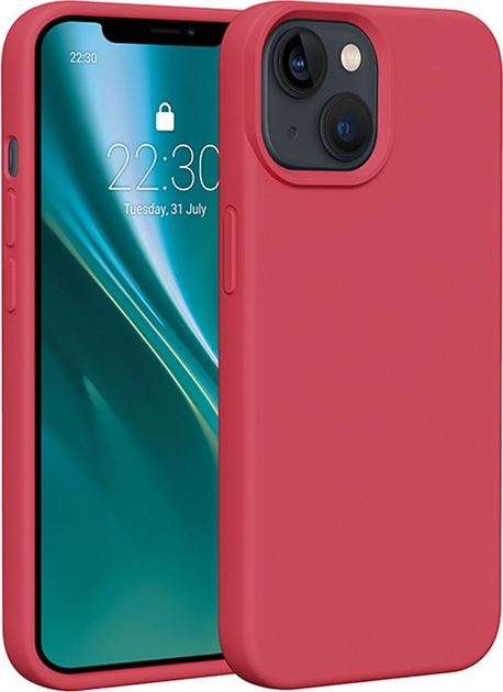 Панель Etteri Silicone Case do Apple iPhone 14 6.1 Raspberry (GSM183571) - зображення 1