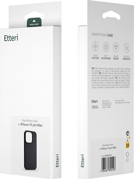 Панель Etteri Silicone Case do Apple iPhone 15 6.1 Black (GSM183440) - зображення 4