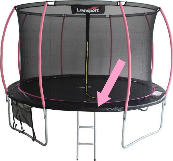 Захисний кожух для пружин LEAN Toys Sport для батута серії Max 183 см 6 футів Чорний і рожевий (5904665994207) - зображення 3