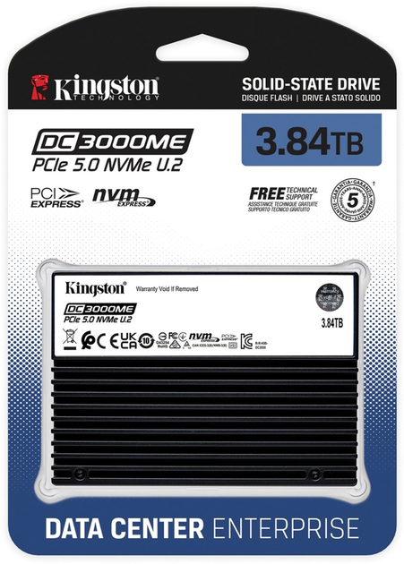 SSD диск Kingston DC3000ME 3.84TB U.2 PCIe 5.0 x4 3D eTLC (SEDC3000ME/3T8) - зображення 4