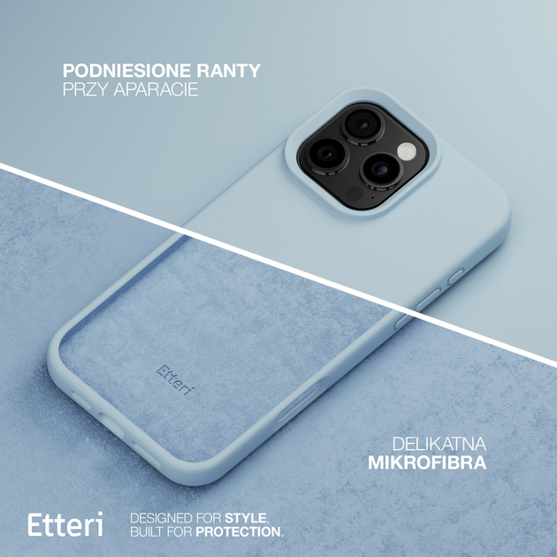 Панель Etteri Silicone Case do Apple iPhone 15 Pro Max 6.7 Light blue (GSM183516) - зображення 5