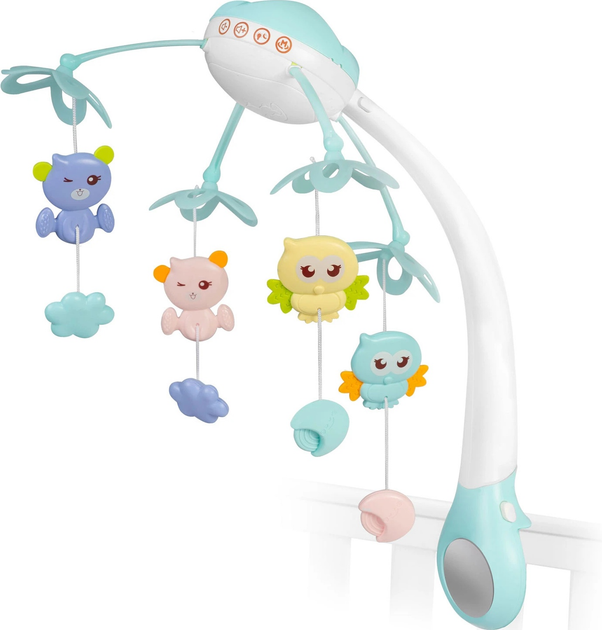 Karuzela do łóżeczka z projektorem RICOKIDS RK-813 Niebieska (5903890607197) - obraz 1