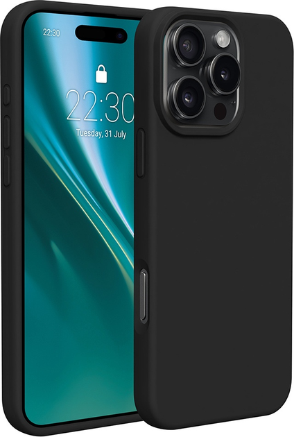 Панель Etteri Silicone Case do Apple iPhone 16 Pro 6.3 Black (GSM187041) - зображення 1