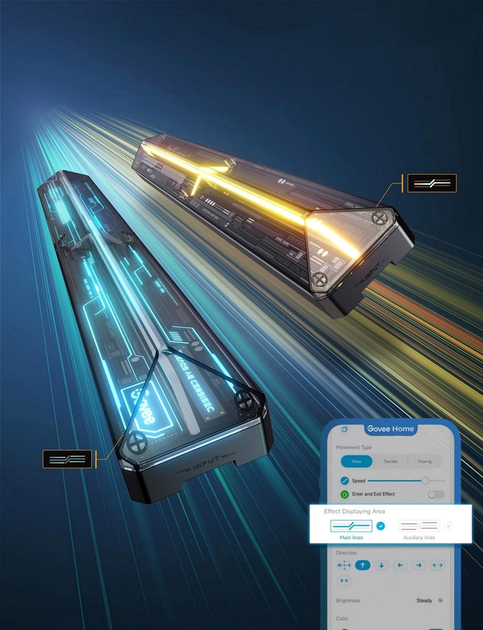 Zestaw lamp ściennych Govee H6063 Gaming Wall light Evangelion, 4 szt., RGBIC, WI-FI/Bluetooth Violet (H6063312) - obraz 6