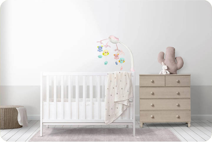 Karuzela do łóżeczka z projektorem RICOKIDS RK-813 Różowa (5903890607203) - obraz 7