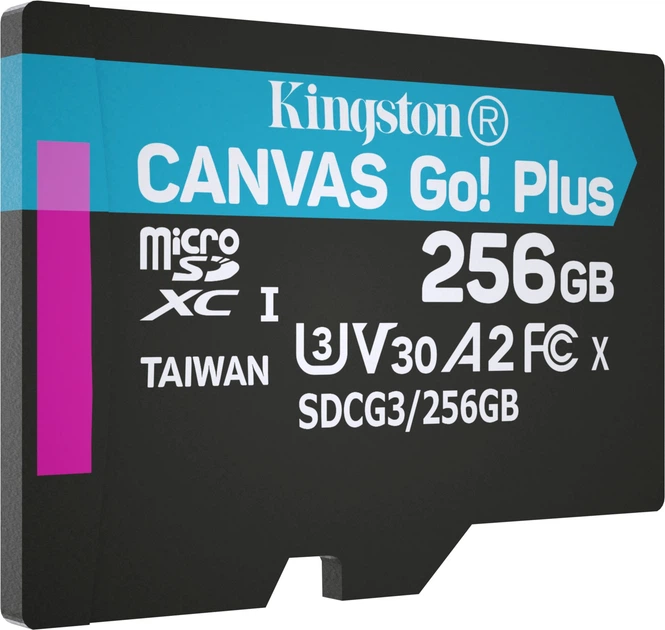 Карта памяти Kingston Canvas Go! Plus microSDXC 256GB UHS-I U3 V30