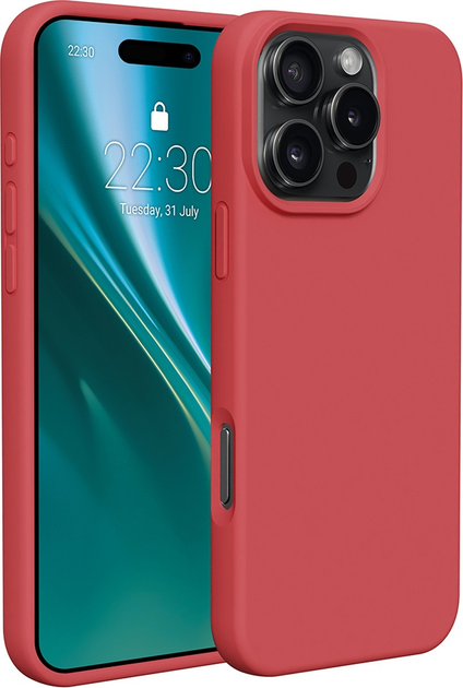 Панель Etteri Silicone Case do Apple iPhone 16 Pro 6.3 Raspberry (GSM187062) - зображення 1