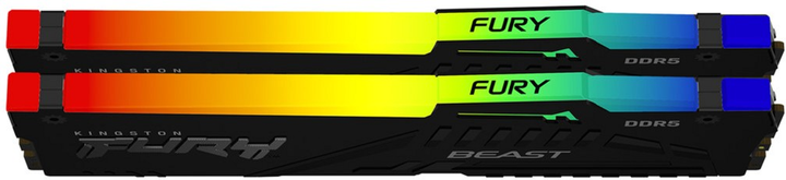 Оперативна пам'ять Kingston Fury Beast DDR5-6400 RGB 65536MB PC5-51200 (Kit of 2x32768) Black (KF564C32BBAK2-64) - зображення 5