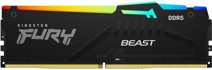 Pamięć RAM Kingston Fury Beast DDR5-6800 RGB 32768MB PC5-54400 (Kit of 2x16384) Black (KF568C34BBEAK2-32) - obraz 2