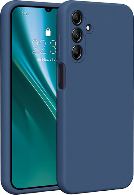 Etui plecki Etteri Silicone Case do Samsung Galaxy A15 4G / A15 5G Dark blue (GSM183462) - obraz 1