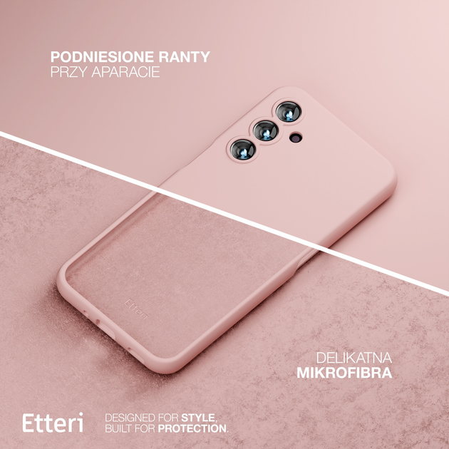 Etui plecki Etteri Silicone Case do Samsung Galaxy A14 Light pink (GSM183541) - obraz 9